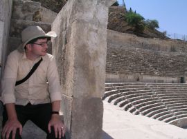 James at the amphitheater